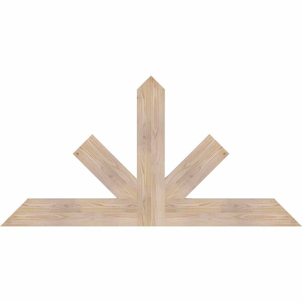 Ekena Millwork Saratoga Smooth Timber Gable Bracket, Douglas Fir, 60"W x 30"H x 1 1/2"D x 5 1/2"F, 12/12 Pitch GBW060X30X0206SAR00SDF - main